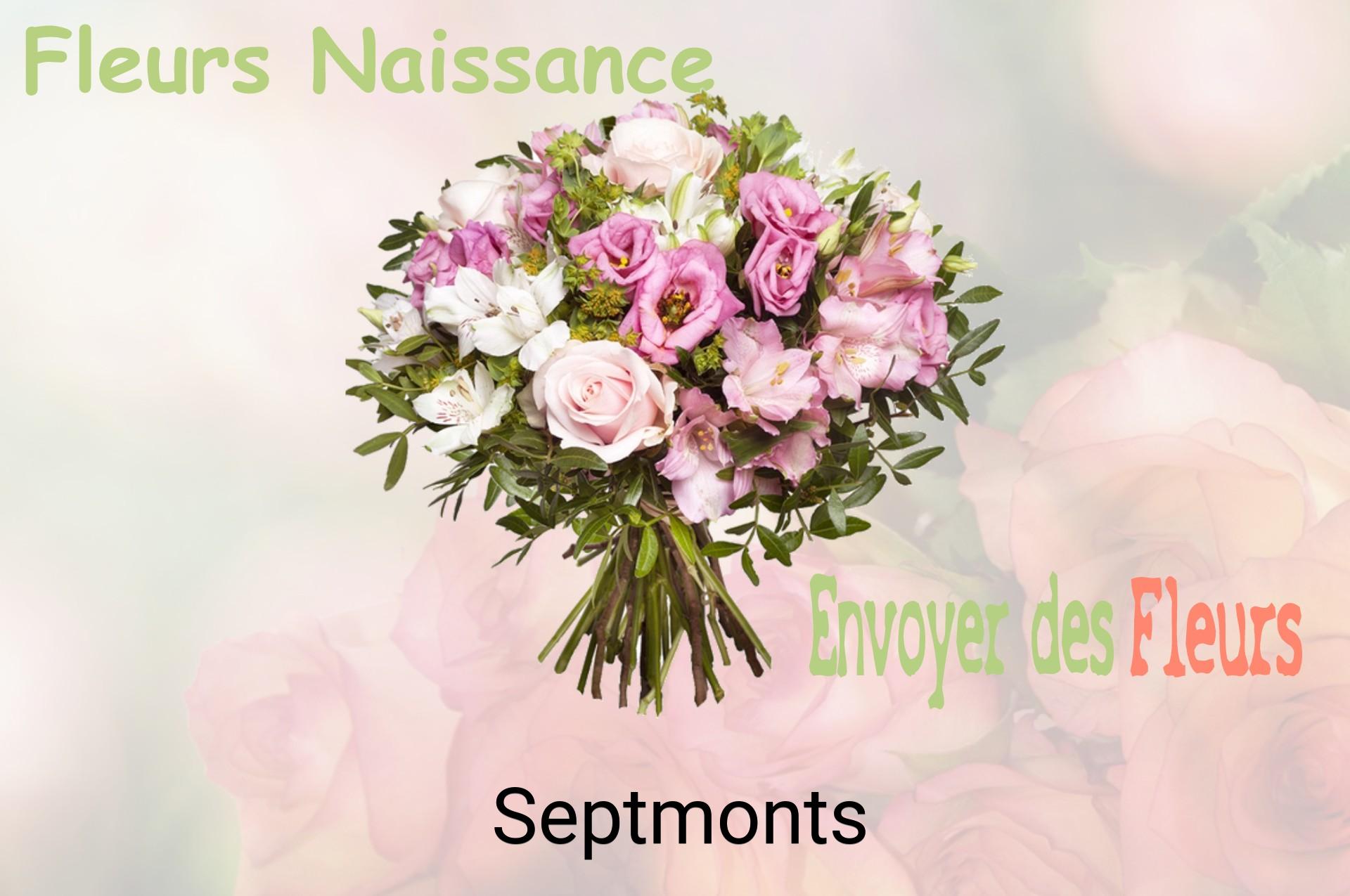 Bouquet de fleurs de naissance livré à Septmonts